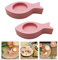 Oblique Unique® Teelichthalter Fisch 2er Set Kerzenhalter Fische aus Holz - Tisch Dekoration für Taufe Kommunion Konfirmation Taufdeko (Rosa)