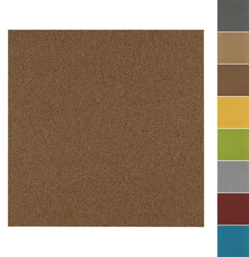 FLODI. Heavy Duty Carpet Tiles Edinburgh, 50 x 50 cm (Brown, 24 Tiles, 6 m²) Commercial Carpet Tile Flooring Squares, Bitumen Back Floor Tiles for Home, Office and Business