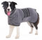 HezzLuv Bademantel für Hunde, Microtuch aus Mikrofaser für Mittelgroße und größere Tiere - Grau, Schnelles Trocknen, Super Saugfähig, perfekt für Hunde und Katzen (Schwarz, XL)