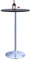 Duhome Stehtisch MDF, Bartisch Rund 60cm Bistrotisch Hochtisch mit Stahlgestell für Küche Wohnzimmer Balkon Garten, Schwarz
