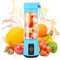 Portable Blender,Mini Blenders for Smoothies and Shakes,380ML Fresh Juice Blender Bottle, USB Rechargeable Personal Blender for Office Travel Kitchen (Blue)