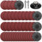 SI FANG 40Pcs 3 Inch Roll Lock Sanding Disc 40/60/80/120 Grit Quick Change Discs, 1/4'' Pad Holder Accessories, Surface Conditioning Finish Grinding Burr Rust Removal