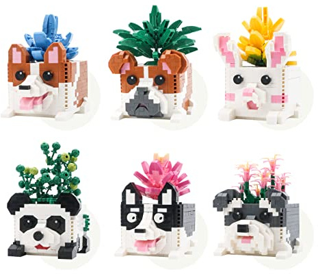 Flowers Building Blocks for Adults, Small Succulent Plants Set for Teen 14+
