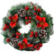 Weihnachten Türkranz Deko, Weihnachtskranz mit Beeren Weihnachtsstern Künstliche Blumenkranz Wandkranz für Karmin Fenster Weihnachten Party 32cm