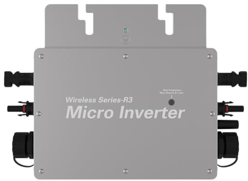 YMAOMAO Micro-Onduleur Solaire, Micro-Onduleur Solaire Mppt 600W, Onduleur De Raccordement Au Réseau étanche DC à AC 120V 230V Identification Automatique, Micro-Onduleur Ip65 en Alliage D'aluminium