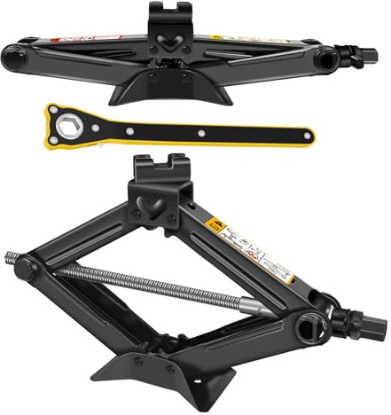 Arbeitssparender Auto-Hebescheren-Wagenheber mit langem Ratschenschlüssel für Auto/SUV/MPV, Hochleistungsstahl Professioneller Scherenheber Rettungsfahrzeug-Hebewerkzeug