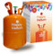 Happy Helium® Ballongas Helium für 30 Luftballons | Heliumgas mit Füllventil - Balloon Gas 200 Liter (0,2m³) für Geburtstag, Hochzeit, Party
