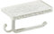 Porte-rouleau de papier toilette vintage avec étagère et crochet Bronze Antique Accessoires de salle de bain Porte-rouleau de papier toilette en aluminium (blanc)