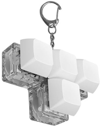 Keyboard-Schlüsselanhänger, Fidget Keyboard – Fingerspielzeug mit 4 Knöpfen | Fingerspielzeug, lustiger sensorischer Schlüsselanhänger, Baumtester, entspannendes Knopf-Fingerspielzeug für