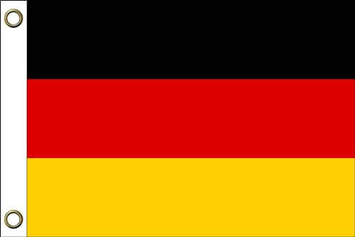 Deutschland Flagge Fahne | 150 cm x 90 cm / 90 x 150 cm | Wetterfest & Langlebig | Polyester mit zwei Ösen