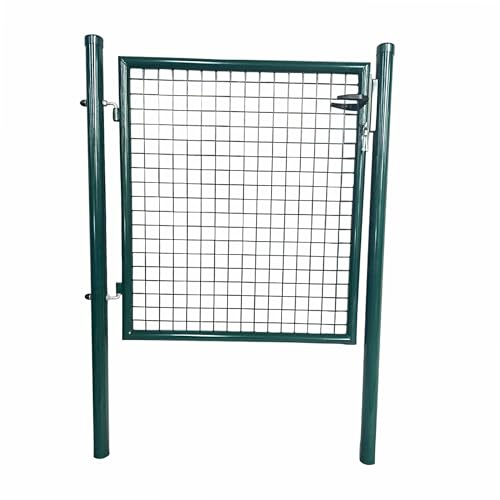 WERKA PRO Portillon Grillagé en Fer Galvanisé Sécurisé 1 m Ø 6 cm Vert | Polypropylène, durable, usage jardin et extérieur, hauteur 1 m, maille 5 cm, revêtement vert, kit de montage inclus