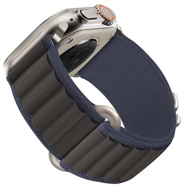 Kompatibel mit Apple Watch Ultra 2/1 Armband, Alpine Loop Ultra Textil Stretch Nylon Sport Strap Geflochtenes für 49mm 46mm 45mm 44mm 42mm iWatch Series SE 10/9/8/7/6/5/4/3 Herren Damen,Blau