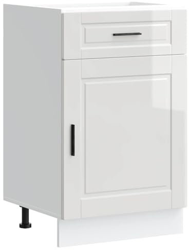vidaXL Mueble bajo de Cocina Porto Alto Brillo Blanco