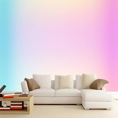 Fototapete Blumen Regenbogen-Farbverlaufshintergrund 200 x 140 cm Tapete Wandbild Wandbild Bild Fototapeten Tapeten Wandtapete Lila Wand Schlafzimmer Wohnzimmer Moderne Vliestapete