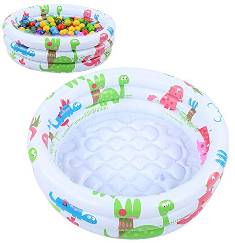 BigKing Aufblasbarer Pool, rund, Pool mit 3 Ringen à 60 cm, Pool für Kinder, Planschbecken aus langlebigem PVC, 3 individuelle Luftkammern, für Spiele für Partys im Freien