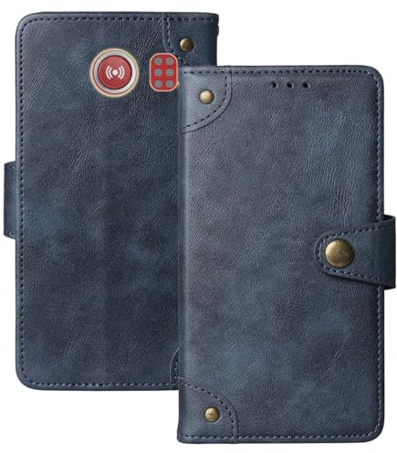 Anybird Premium Retro Flip Leather Protector Case For Doro 2800/2820 / 2821/2880 / 6820/6821 / 6040/6060 / E20 / E21 / E30 / E31 2.8 Magnetic Card Slot Protective Bumper (Blue)