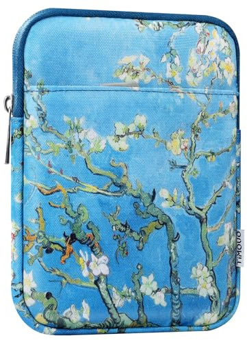 TiMOVO Housse 6-7 Pouces Compatible avec Nouveau Kindle Paperwhite/Colorsoft Signature Edition et Kindle Oasis, Étui de Protection et Sac de Transport pour Appareils Kobo, Fleur d'Abricotier