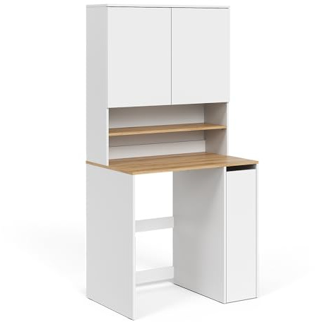 Vicco Washing machine cabinet Viktor, White/Artisan, 93.6 x 88.2 cm 2 parts with shelf