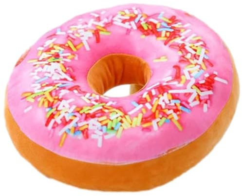 3D-Donut-Kissen – Dekorativer Plüsch, Lustiges, Rundes Und Weiches Sitzkissen, Robustes, Bequemes Deko-Accessoire | Plüsch Für Sofa, Sessel, Bett, Wohnzimmer, Innendekoration Kissendonut Ist Das