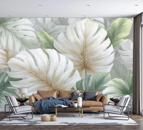3D Papel Pintado Hojas Tropicales Para Pared, Mural Decorativo Estilo Exótico Para Salón Dormitorio Póster Fotográfico Papel Tapiz Fotomurales De Pared 400x280cm