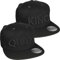 Nashville print factory Snapback Ton-in-Ton Bestickt mit Motiv Krone/King & Queen in schwarzer Schrift Stickerei Partner-Cap für Sie & Ihn (King & Queen)