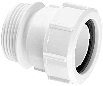 Mcalpine T31M Straight Connector Bsp Male x Multifit, 1.5 Inch, White