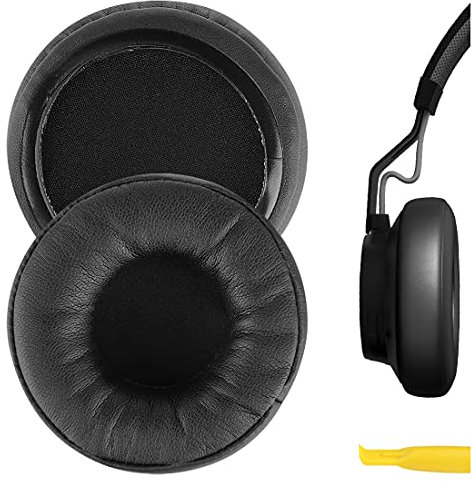 Geekria QuickFit Replacement Ear Pads for Jabra Move / 25h Wireless/Plantronics BackBeat FIT 505 500 On-Ear Bluetooth Headphones, Ear Cushions (Black)