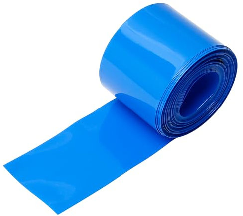 Othmro Kit di tubi termorestringenti per batteria da 10 m Larghezza di appiattimento da 6 cm Isolamento Tubi termorestringenti in PVC Tubi termorestringenti Tubi industriali per pacco batteria 18650