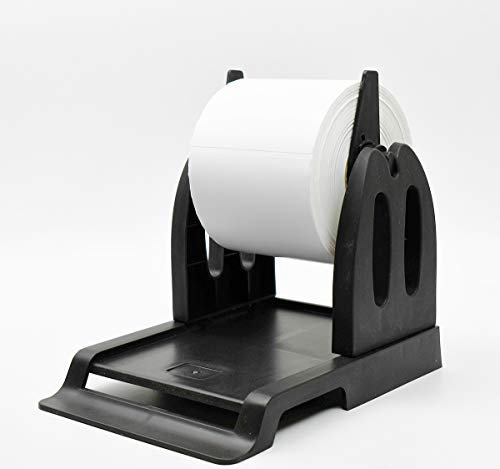 Thermo Etikettenhalter für Rollen und Fächerfalzetiketten ideal für Desktop Thermodrucker Etikettenhalter schwarz