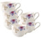 Villeroy & Boch Mariefleur Gris Basic Mokka-/Espressotassen 6er Set, 80 ml, Kleine Tassen mit Blumen-Dekor, Premium Porzellan, Weiß/Bunt