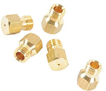Kit di conversione per piano cottura a gas a 5 fuochi Getti Ugelli Propano Butano Nuovo!! 1 x 0.50 1 x 0.65 1 x 0.70 1 x 0.87 1 x 0.96 GPL GPL