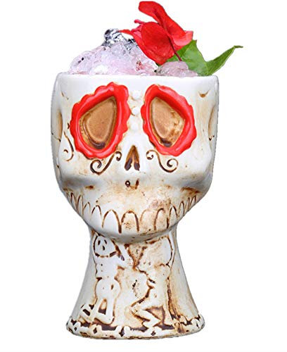 Tasse à cocktail hawaïenne Tiki en céramique, verre à vin, bière, verre à cocktail créatif, tasse à café amusante pour la maison, le bureau, cadeau (têtes de mort zombie)