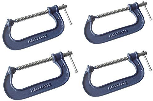 4X Heavy Duty G Clamp 8 Inch 200mm G-Clamps with Copper Screw with Swivel Pad