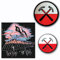 C&D Visionary Band 3-teiliges Pink Floyd Sticker, Aufnäher, Knopf-Set, Rot, Schwarz