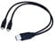 Cable divisor micro USB, dos micro USB enchufe B a 1 USB enchufe A, cable en Y doble micro USB