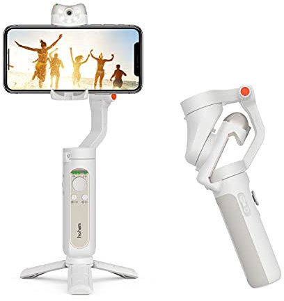 hohem Smartphone Gimbal, hohem iSteady V2 3 Achsen Gimbal Smartphone Stabilizer, Gimbal mit Eingebauter AI Visual Sensor,Notstrombank,Handy Gimbal für iPhone 14/13/12/11, Samsung, Huawei usw.