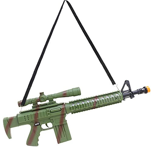 Toyland® Combat Style Toy Machine Rifle con luz y Sonido - Juego de Roles - Army Fancy Dress