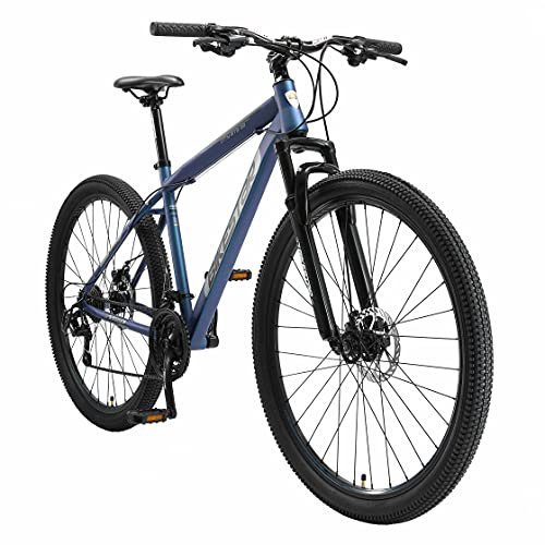 BIKESTAR Hardtail Mountainbike Shimano 21 Gang Schaltung, Scheibenbremse 29 Zoll Reifen | 19 Zoll Rahmen MTB | Blau