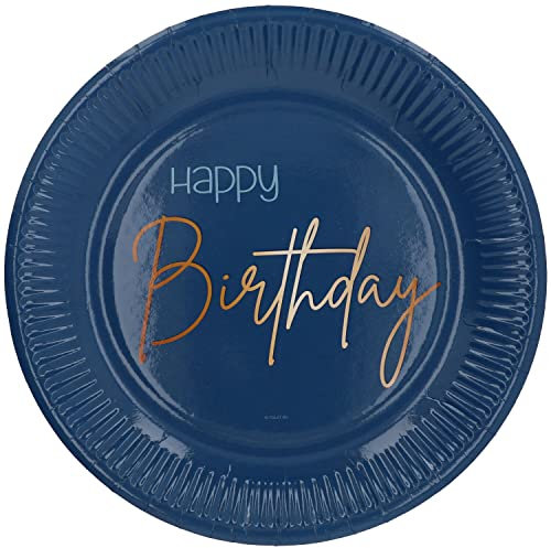 Folat 66015 Disposable Plates Elegant True Blue