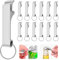 Sinofort 12 Stück Flaschenöffner Schlüsselanhänger Aluminium Bieröffner Silbrig Schlüsselanhänger Flaschenöffner Mini Bottle Opener für Bar Party Camping und Familie