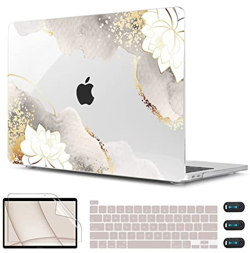 CISSOOK Kompatibel mit MacBook Pro 13 Zoll Hülle 2020–2025 Modell M1 & M2 A2338 A2251 A2289, Floral Hartschale & Tastaturabdeckung für MacBook Pro 13 mit Touch Bar, Bezaubernde Malerei