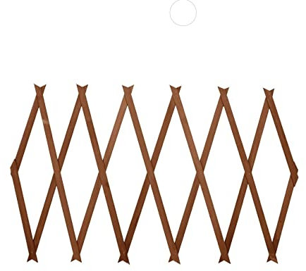 Buystarget 6ft Garden Wooden Wood Expanding Trellis Expandable Climbing Fences Panel 180cm (180 x 30 cm, Brown)