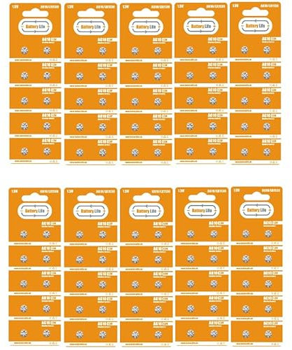 Battery Life AG10 LR54 Batteries (100 pack) LR1130 Button Coin Cell Alkaline 1.5v Long Life UK Brand