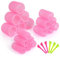 URAQT Lockenwickler, 24 Stück Hitzefrei Hair Rollers Große Locken Set, Selbsthaftend Hair Curler Locken Ohne Hitze, Haarwickler Über Nacht mit 6 Haarspangen für Lange Mittlere Kurze Haare