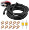 2 Meter Benzinschlauch Set, Kraftstoffleitung Kit Ø 5 mm mit 2 Stück Benzinfilter und 10 Benzinschlauch Schellen, Kraftstoffschlauch Dieselschlauch Ölschlauch für Kleine Motorrad, LKW, Auto, Roller