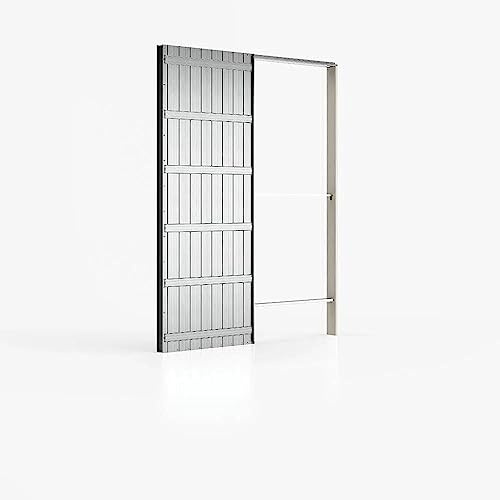 Controtelaio a SCOMPARSA per porta scorrevole - Misura 80x210 - AMMORTIZZATO per pareti in CARTONGESSO