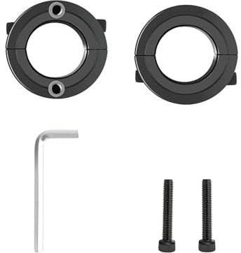 YCeru Industrial Office Chair Saver Kit - Gas Lift Cylinder Holder (Stainless Steel, Black) - Chair Repair Kit - Cylinder Replacement - 28mm/1.1-Inch (2 Pcs)