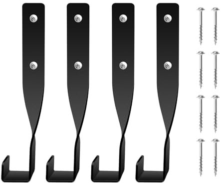 RIMLUFE 4PCS Chainsaw Wall Mount Holder Backpack Blower Rack Accessories and Tools for Garage Wall,Weed Eater String Trimmer Hanger Buddy Chain Saw Storage Rack Hook (4 Pcs)