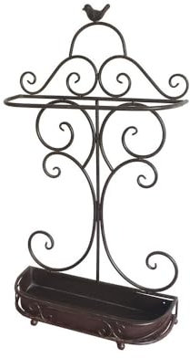 CHEMIN DE CAMPAGNE Porte-Parapluie en Fer forgé Marron 70 x 39 cm