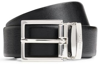 HUGO Hommes Giupi-S Sr35 Ceinture réversible en cuir italien avec passant logoté